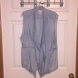 Chico’s denim drape vest